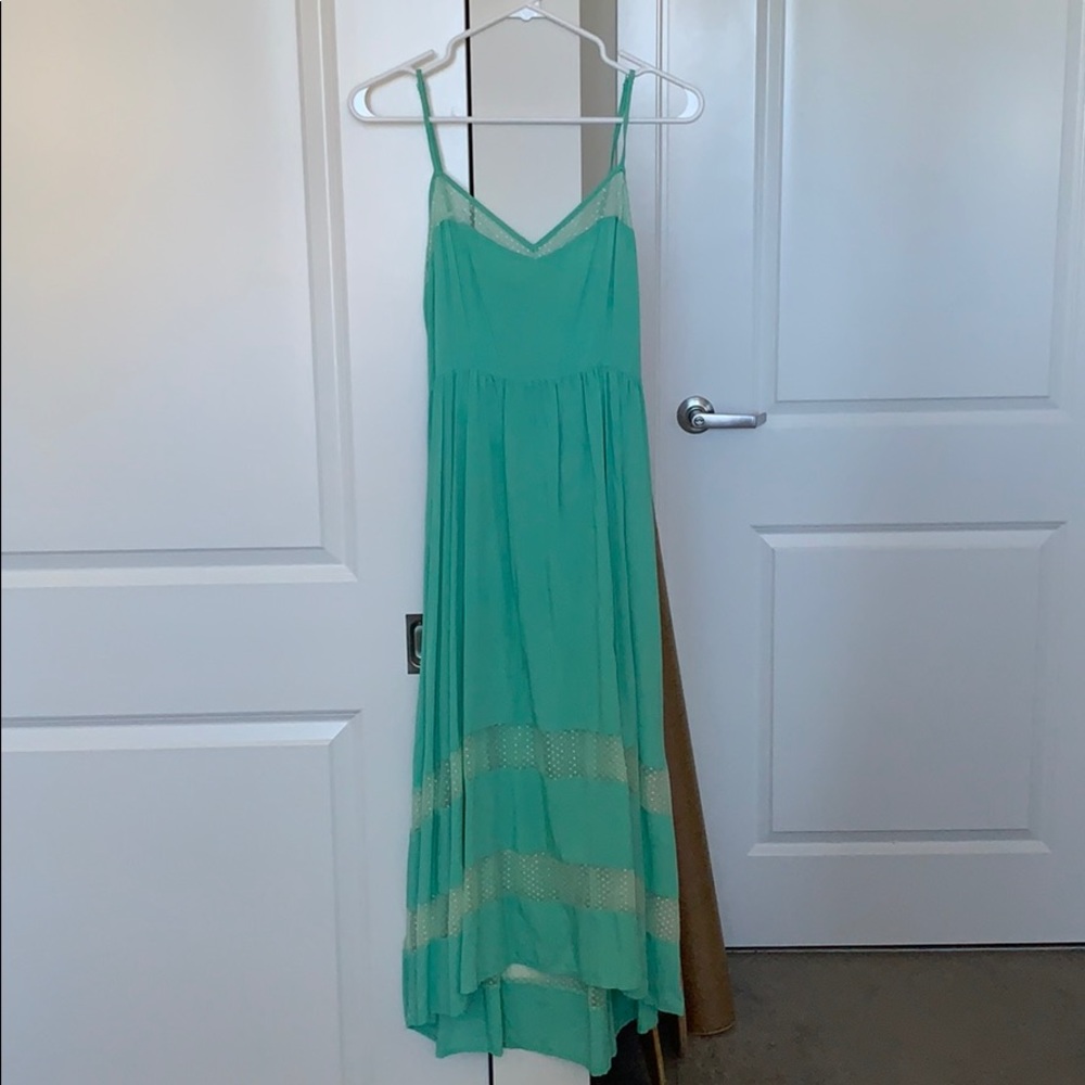 Sea foam Lace Trimming Dress